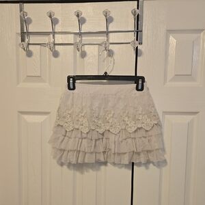 Chic Lace Tiered Kids Skirt